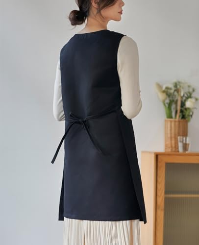 Unisex Cobbler Apron with 3 Deep Pockets Smock Vest Apron