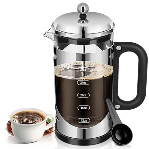 34 Ounce French Press Coffee Maker Chromium Stainless Steel Coffee Press