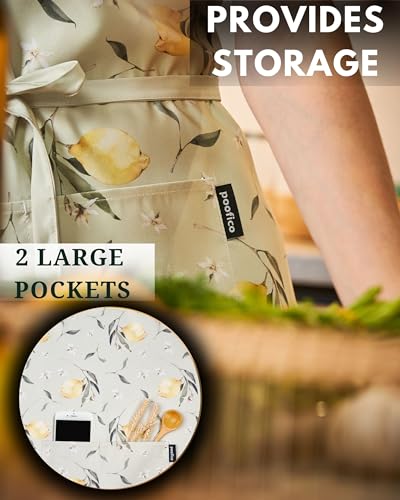 Premium Adjustable Cooking Colored Aprons for Women with Pockets
