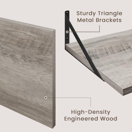 Wall Mounted Floating Shelves Set of 2 (2 Count)