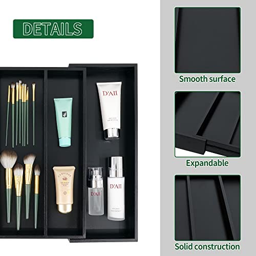 Bamboo Drawer Organizer Kitchen Utensils