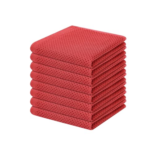 100% Cotton Waffle Weave Kitchen Dish Cloths 8 (8 Count)