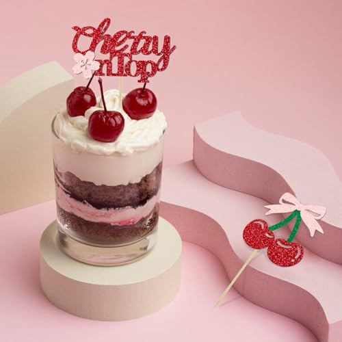 24 Pack She's the Cherry On Top Cupcake Toppers (24 Count)