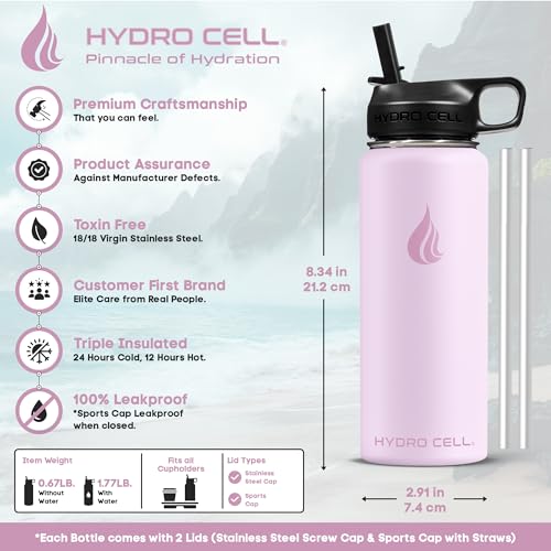 Stainless Steel Insulated Water Bottle with Straw