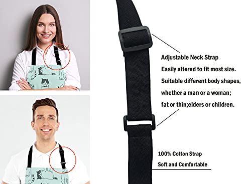 Funny Cat Adjustable Bib Apron