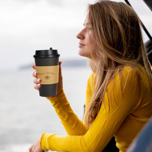 500 Pack 16 oz Disposable Coffee Cups (500 Count)