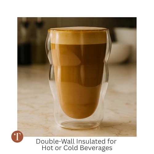 Pink Glass Cloud Cup 12 oz Double