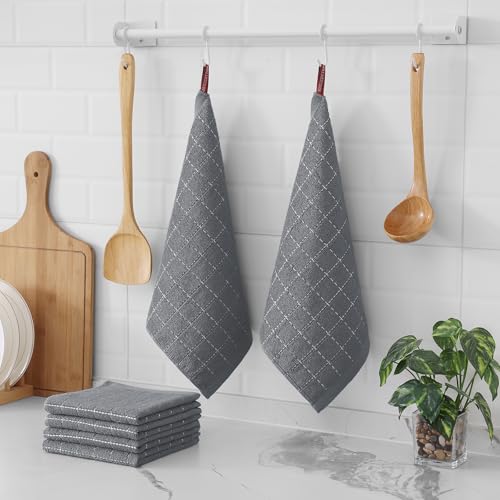 100% Cotton Terry Kitchen Dish Cloths (6 Count)