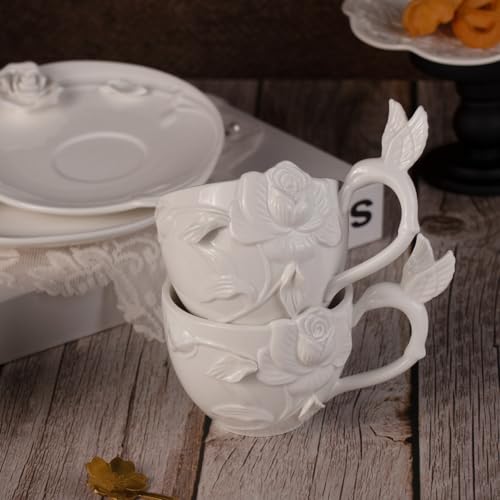 Tea Cups and Saucers Set of 2 (2 Count)