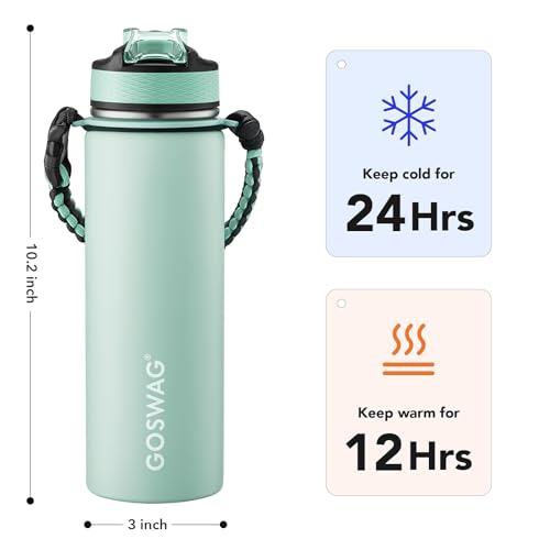 24oz Insulated Stainless Steel Travel Water Bottle