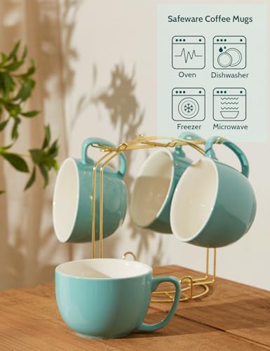 Turquoise Coffee Mugs Set of 4 (4 Count)