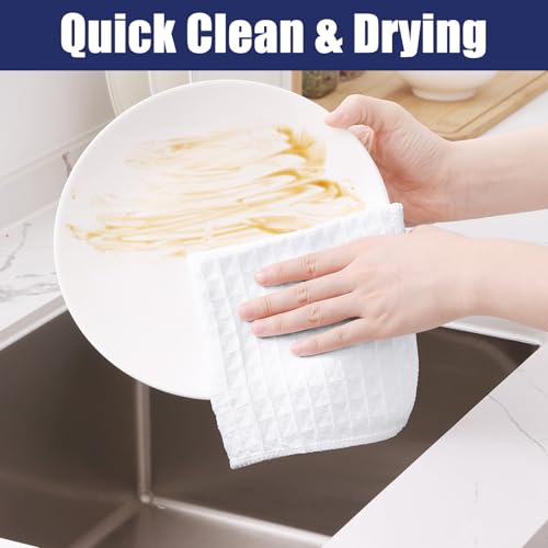 Microfiber Waffle Weave Kitchen Towels (8 Count)