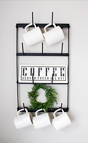 Mug Rack with Sturdy Steel Frame