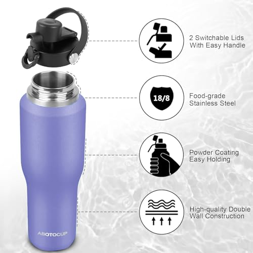 40oz Insulated Water Bottle Keep Cold 24h&Hot 12h