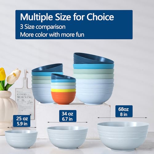 6 Pcs】Unbreakable Mixing Bowls Unbreakable Salad Bowls