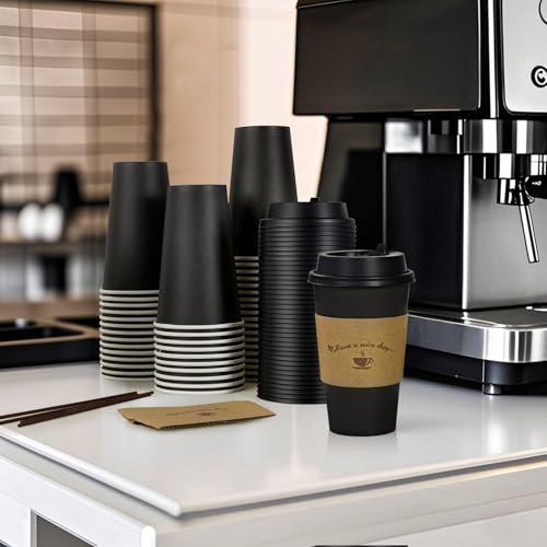 500 Pack 16 oz Disposable Coffee Cups (500 Count)