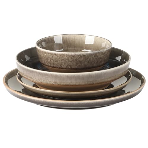 Hailstone 16 Piece Stoneware Reactive Glaze