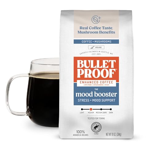 Mood Booster Medium Roast Mushroom Ground Coffee (10 Ounce)
