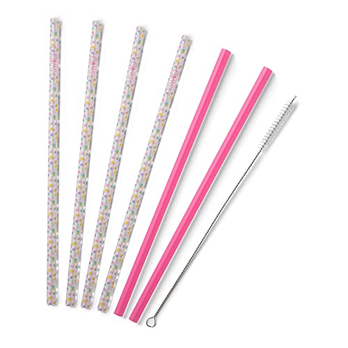 Reusable Straw Set with Cleaning Brush (7 Count)