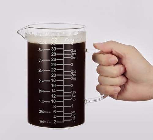 Ackers Etched Graduated Glass Measuring Cup