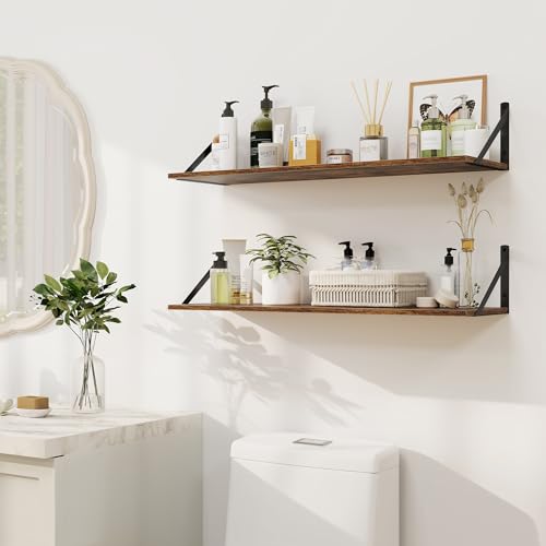 Deep Floating Shelves for Wall (2 Count)