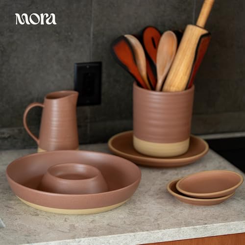 Ceramic Chips and Dip Serving Tray