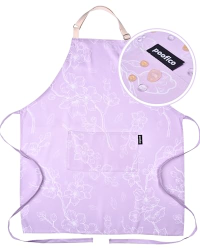 Premium Adjustable Pink Cooking Aprons for Women with Pockets