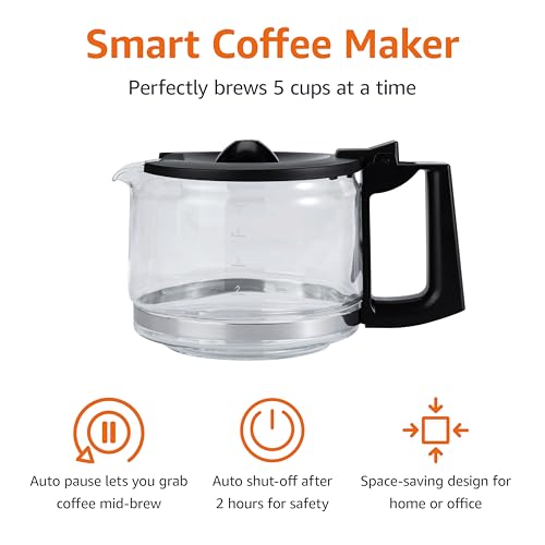 5 Cup Drip Coffee Maker with Glass Coffee Pot