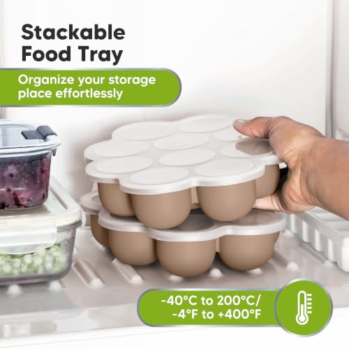 Silicone Food Freezer Trays with Lid (10 Count)