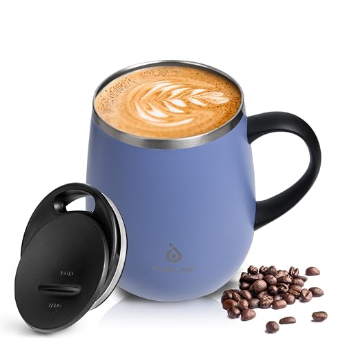 16 oz Insulated Coffee Mug with Lid and Handle