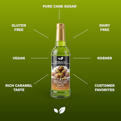 Coffee Syrup Pistachio Date Flavored Syrup for Drinks (25.4 Fl Oz)
