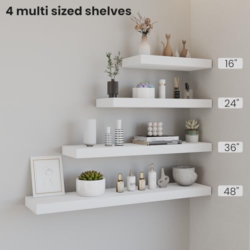 Wooden Floating Shelves for Wall 36” x 8”x 1.4” (2 Count)