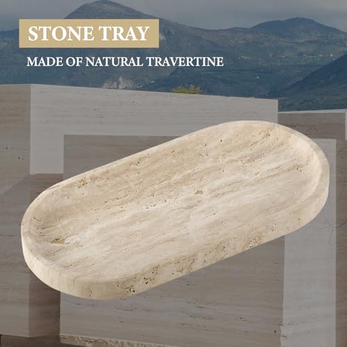 Natural Marble Tray for Bathroom Counter