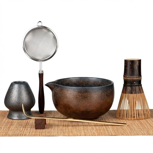 Matcha Set, 7-Piece Matcha Whisk Set with Bowl & 100-Prong Whisk (7 Count)