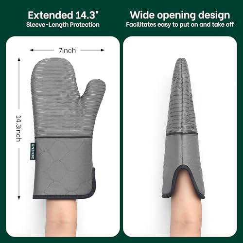 Heat Resistant 500°F Kitchen Oven Mitts 2 (2 Count)