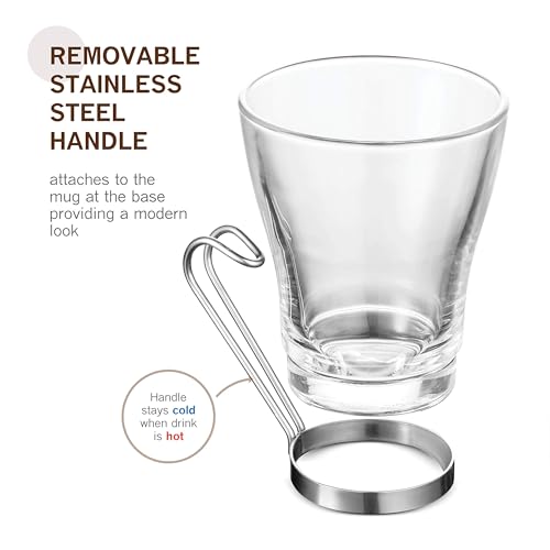 OSLO Glass Coffee Mug (4 Count)