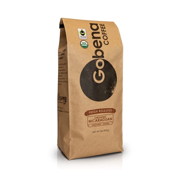 Coffee 2lb Fair Trade Organic Certified Nicaraguan Ground Dark Roast (32 Ounce)