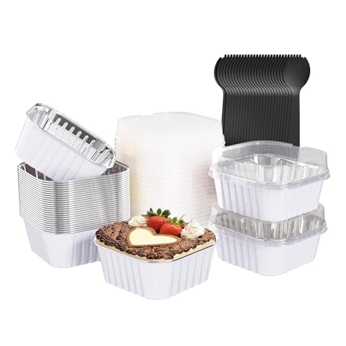 25 Pack Mini Cake Pans with Lids (25 Count)