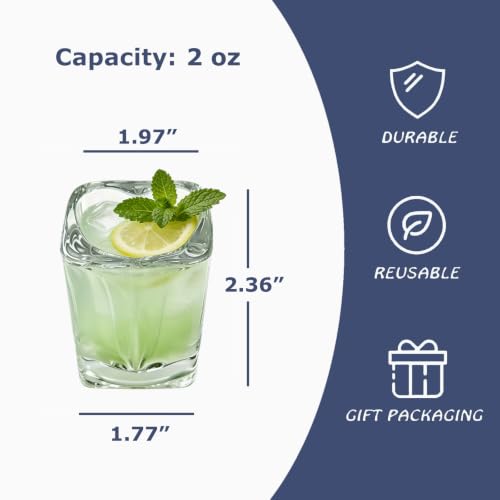 2oz Heavy Base Shot Glasses (6 Count)