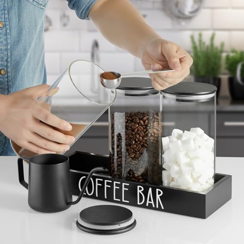 Glass Coffee Canister for Ground Coffee (3 Count)