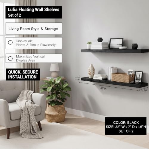 Floating Wall Shelves (2 Count)