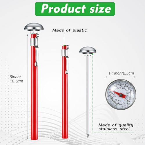 1 Pcs Stainless Steel Kitchen Dial Thermometer 5"