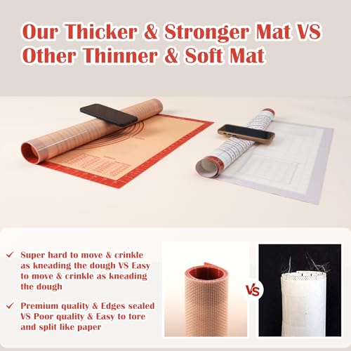Non slip Silicone Pastry Mat Extra Large Measurements 36''x 24'' Baking Mat