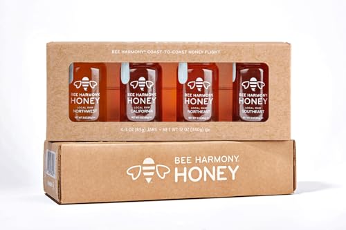 Coast-to-Coast Honey Flight, Gift Set, 3 oz Jars (Pack of 4) (12 Ounce)