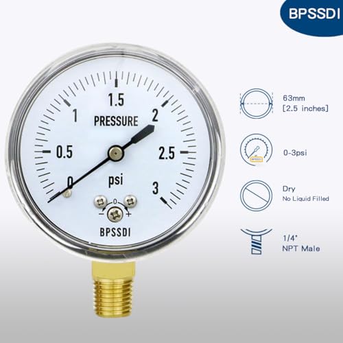 0 3 Psi Low Pressure Gauge