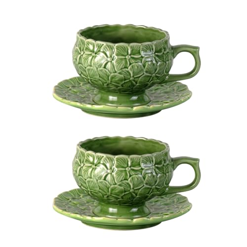 Tea Cups and Saucers Set of 2 (2 Count)