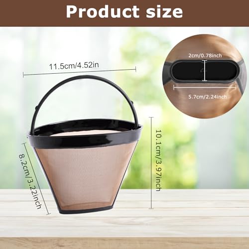 Reusable Coffee Filter 14 cup Compatible with Cuisinart Coffee Maker (7 Count)