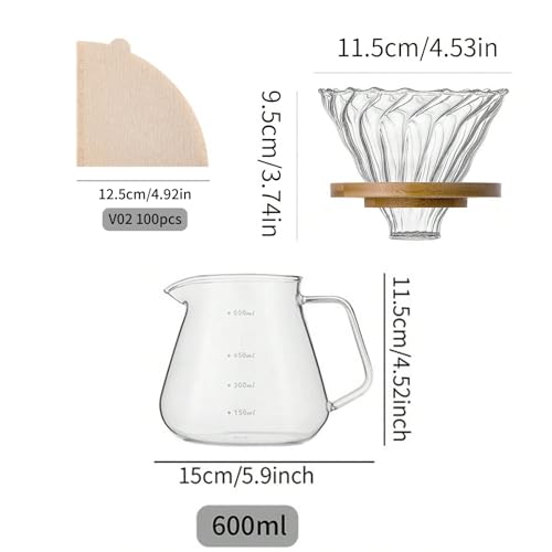 Pour Over Coffee Maker Set (3 Count)