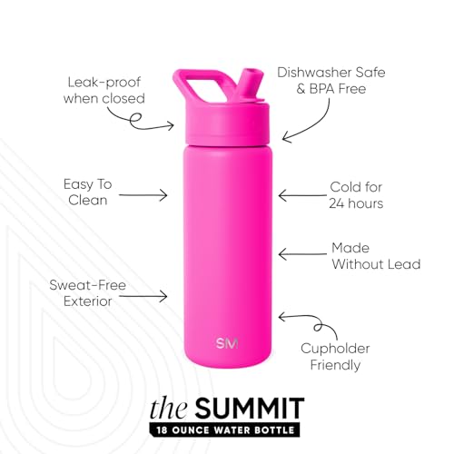 Insulated Water Bottle with Straw