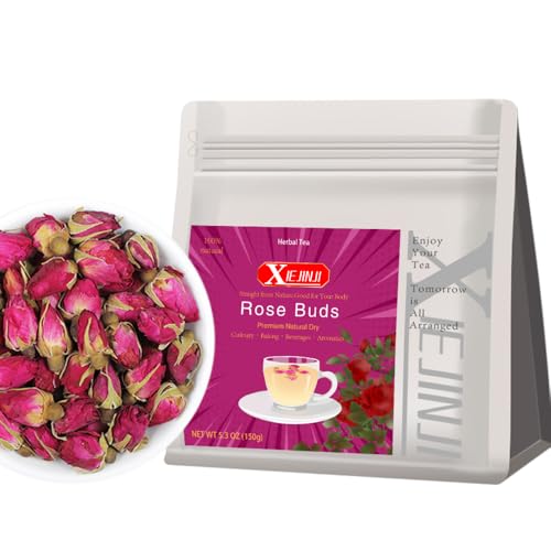 Rose Tea 100% Pure Loose Dried Rose Buds (5.3 Ounce)
